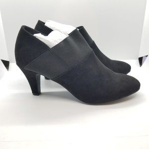 London Fog Womens Bobbie Heel Ankle Booties Black - Size 8.5